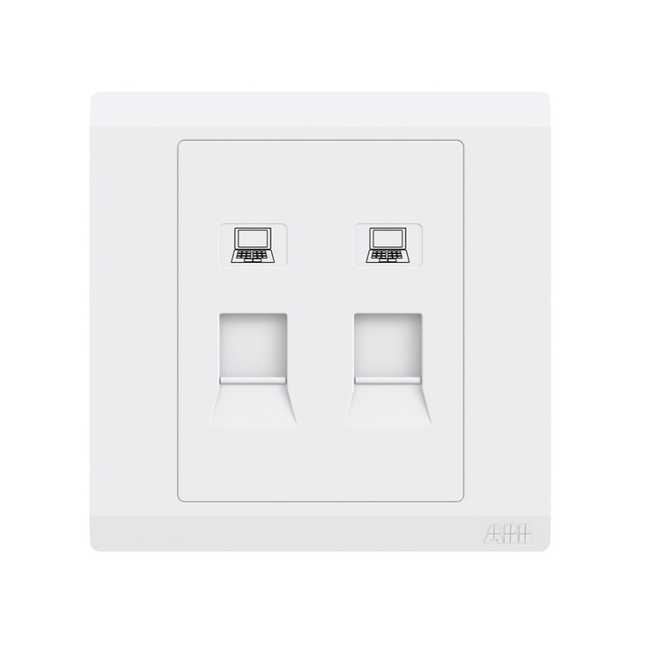 Bộ ổ cắm mạng đôi ABB Inora BL329 RJ45 CAT.6