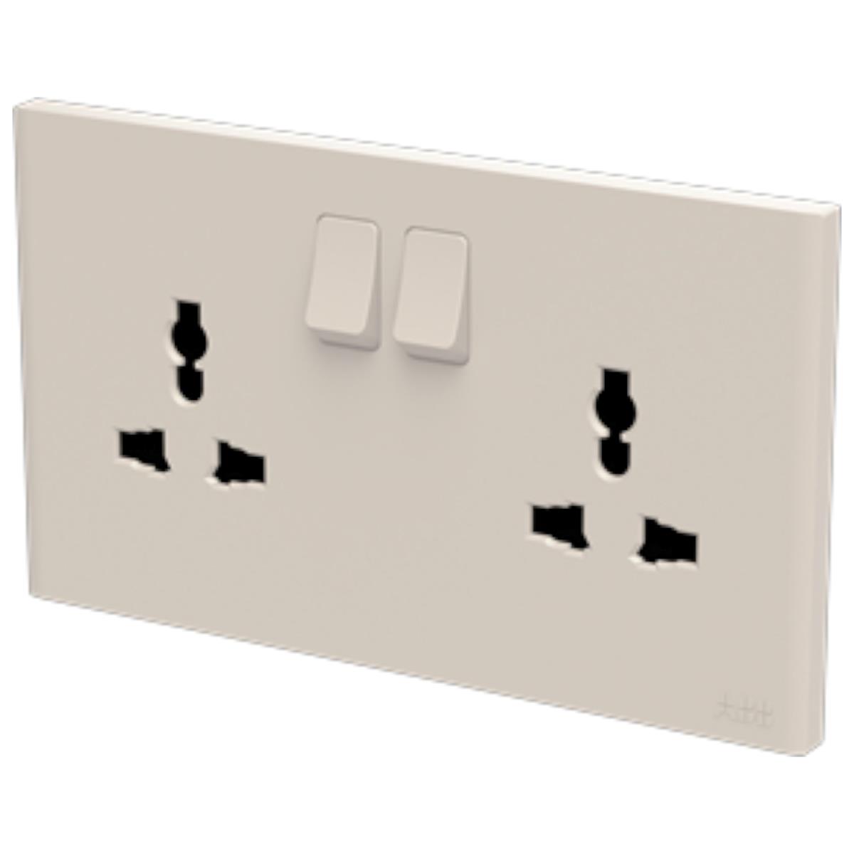 Bộ ổ cắm đa năng đôi ABB Framia BC253 16A kèm công tắc