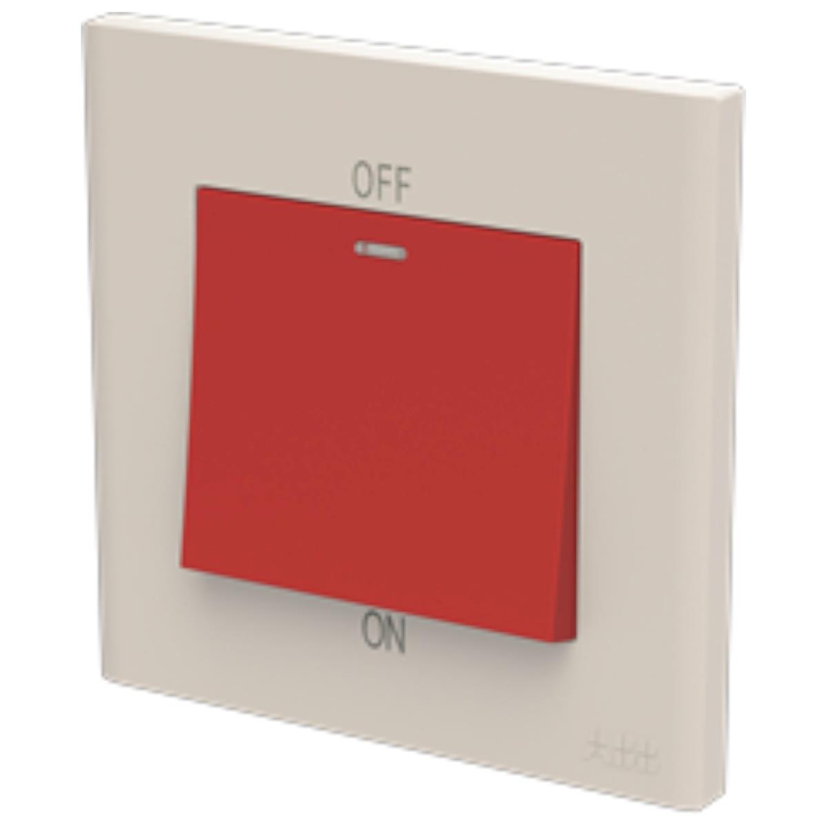 Công tắc 2 cực ABB Framia BC176 32A, có đèn báo Neon