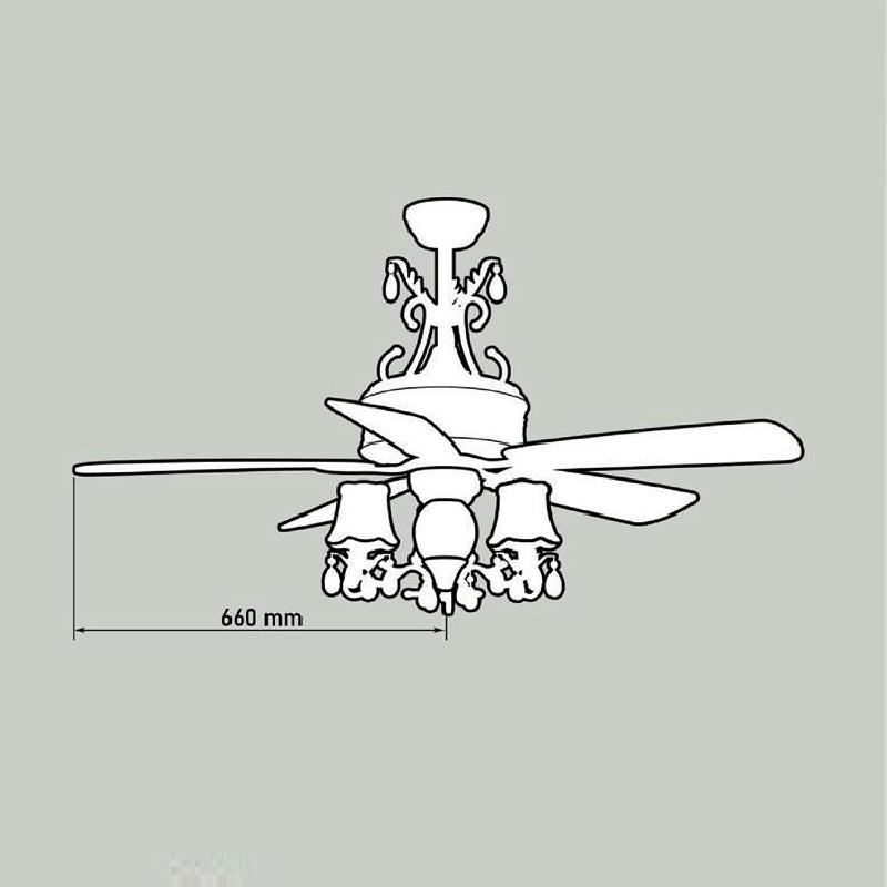 Quạt Trần Led 3 chế độ cánh gỗ màu nâu đậm