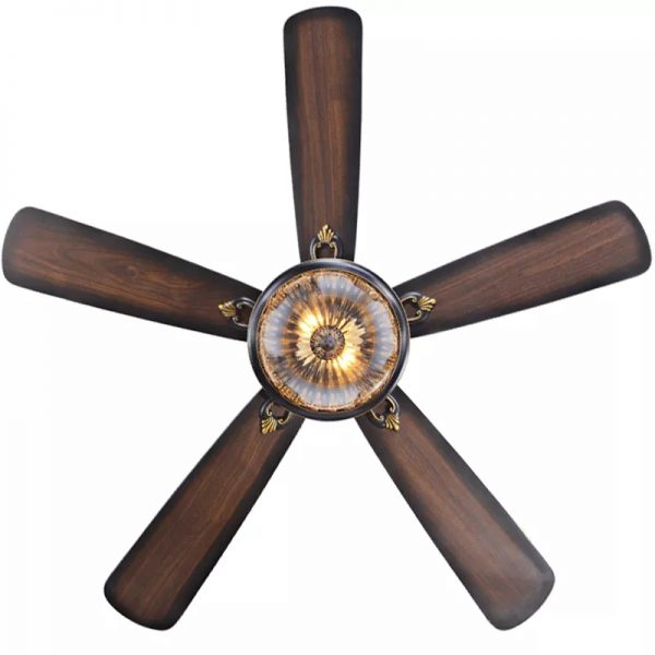 Quạt trần đèn Hufa ĐQ-6122Ø1300*H400, 5 cánh Gỗ