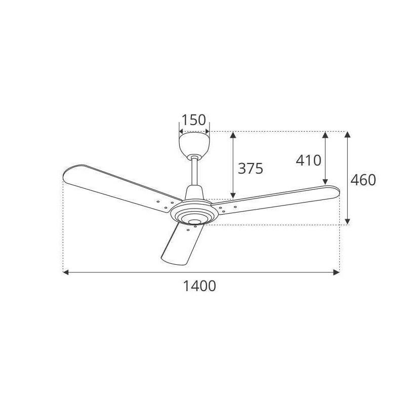 Quạt trần Sinwa 3 cánh gỗ F611 ORB Đen
