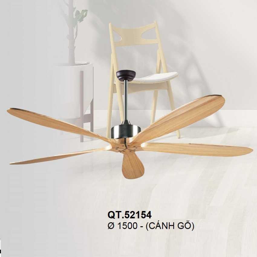 Quạt trần 5 cánh gỗ 355 Decor QT52154 Ø131cm