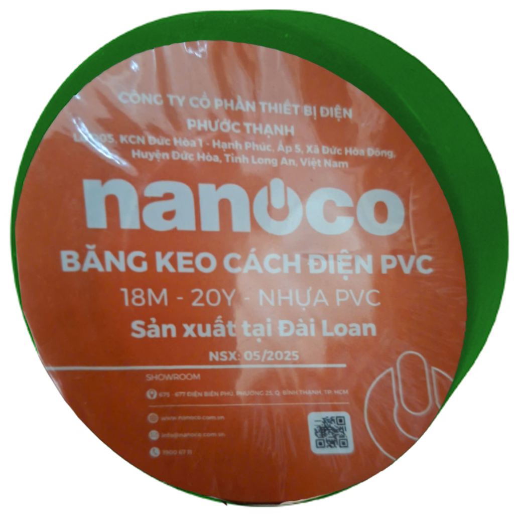 Băng Keo Cách Điện PVC Nanoco FKPT20 20 Yard (Đài Loan)