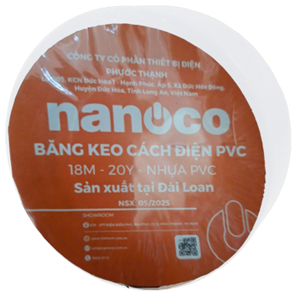 Băng Keo Cách Điện PVC Nanoco FKPT20 20 Yard (Đài Loan)