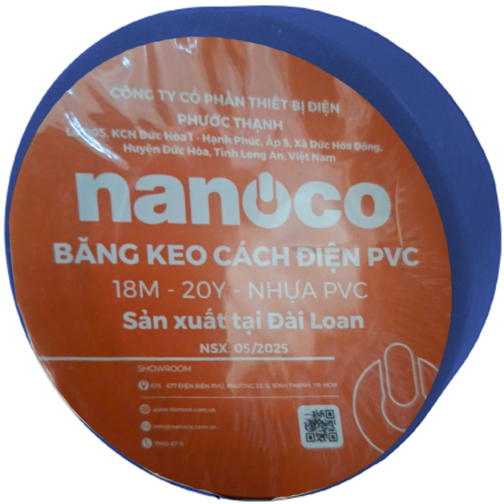 Băng Keo Cách Điện PVC Nanoco FKPT20 20 Yard (Đài Loan)