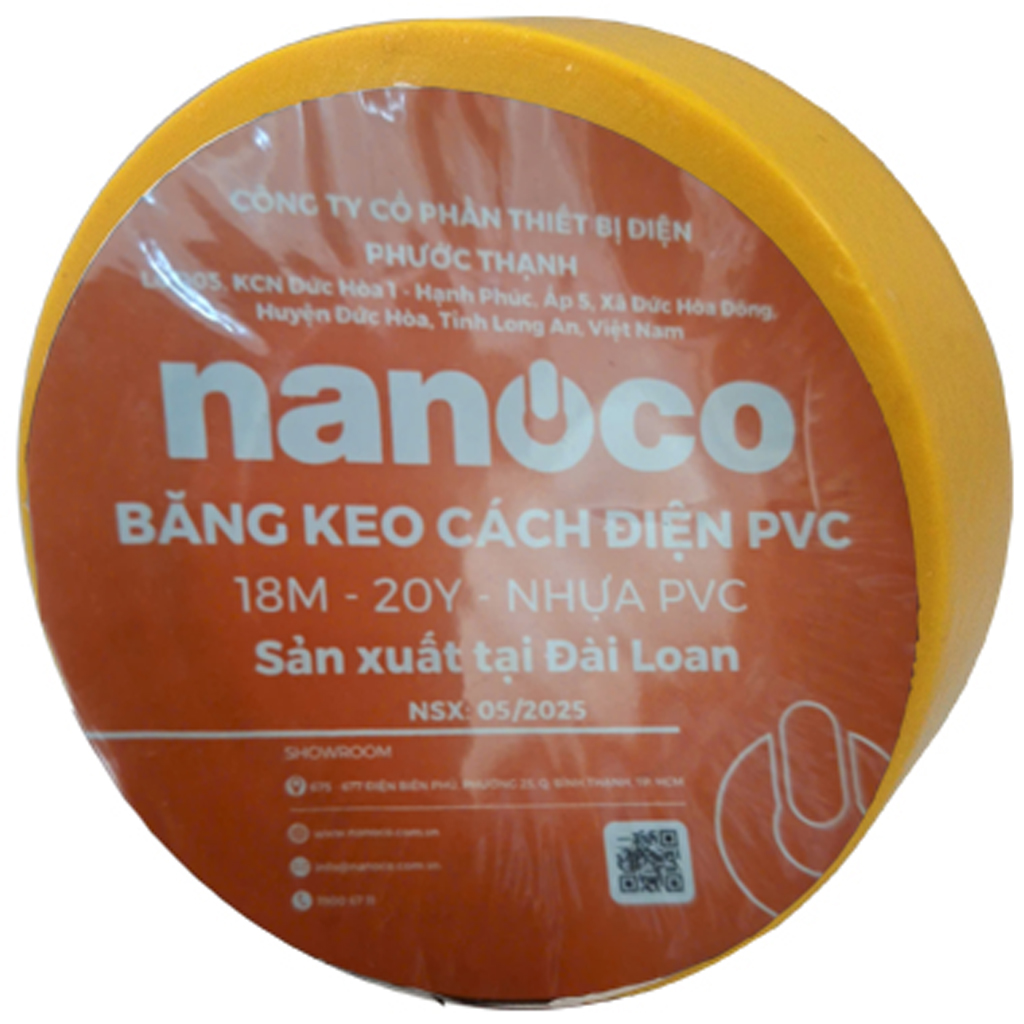 Băng Keo Cách Điện PVC Nanoco FKPT20 20 Yard (Đài Loan)