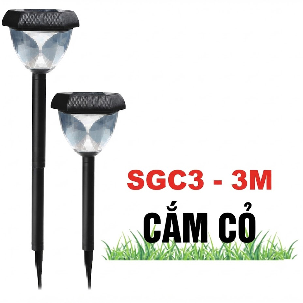 Đèn cắm cỏ năng lượng mặt trời Kawaled SGC3-3M 2W