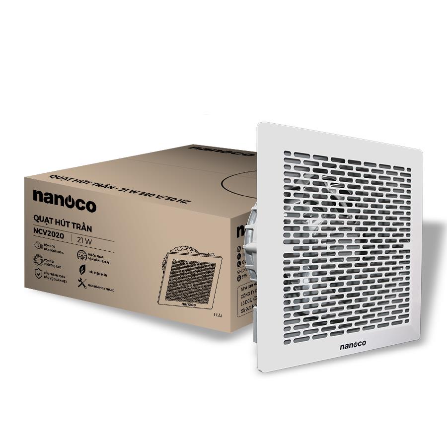 Quạt hút âm trần Nanoco NCV2020 không có ống dẫn