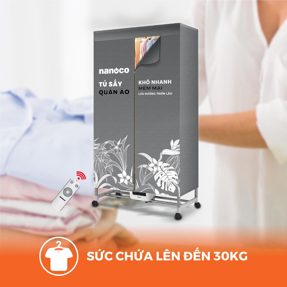 Tủ sấy quần áo Nanoco NCD2024RC 2000W