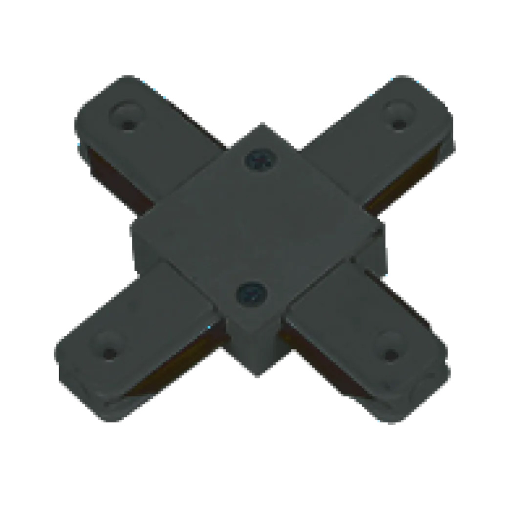 Đầu nối thanh ray chữ X màu trắng và đen