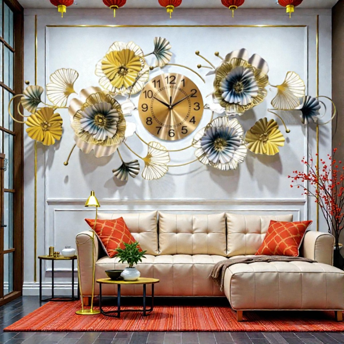 Đồng hồ trang trí Ø250*L1200*H520