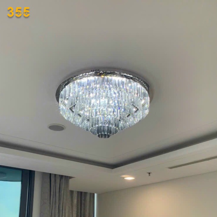Đèn ốp trần Pha Lê khói 355 DECOR OTPL3509