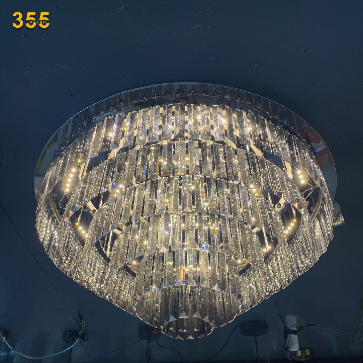 Đèn ốp trần Pha Lê khói 355 DECOR OTPL3509
