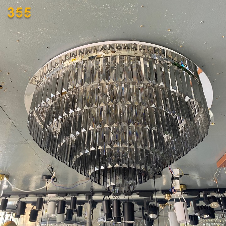 Đèn ốp trần Pha Lê khói 355 DECOR OTPL3509