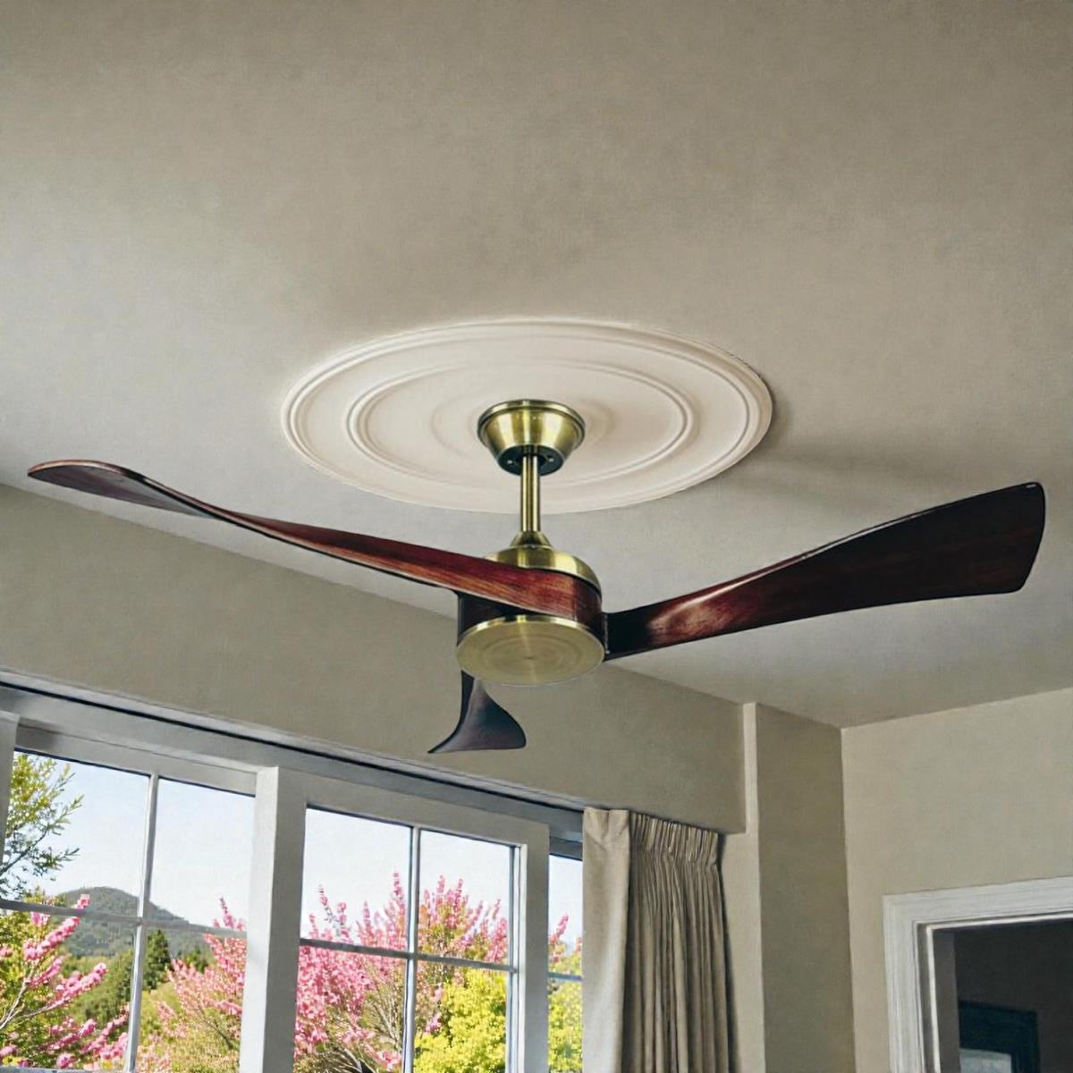 Quạt trần 3 cánh gỗ 355 Decor QT76 Ø120cm