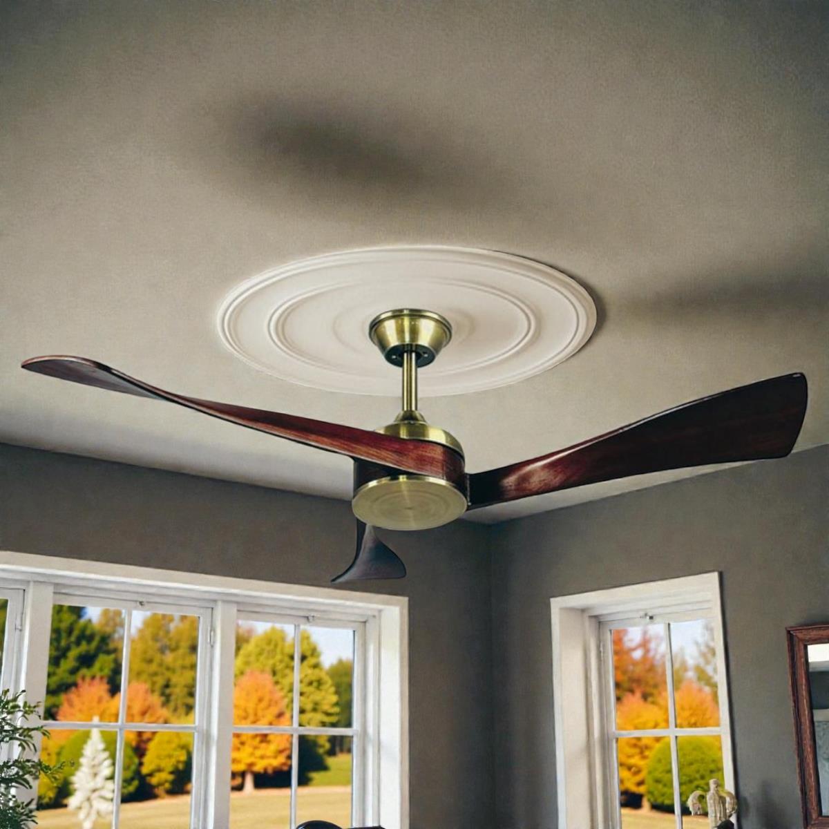 Quạt trần 3 cánh gỗ 355 Decor QT76 Ø120cm