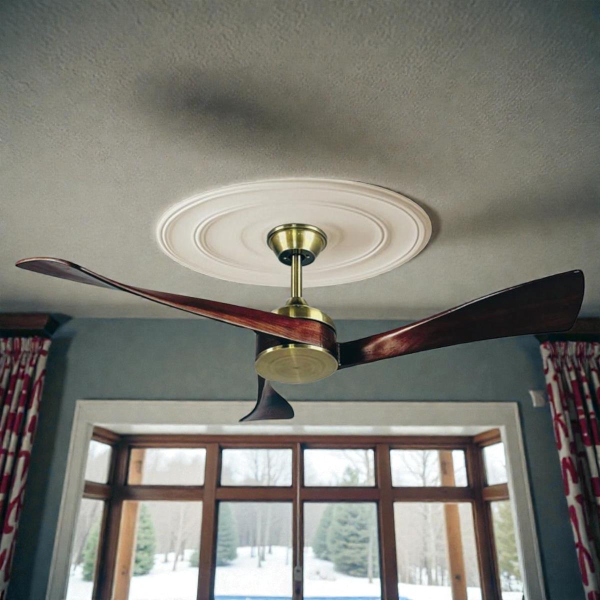 Quạt trần 3 cánh gỗ 355 Decor QT76 Ø120cm