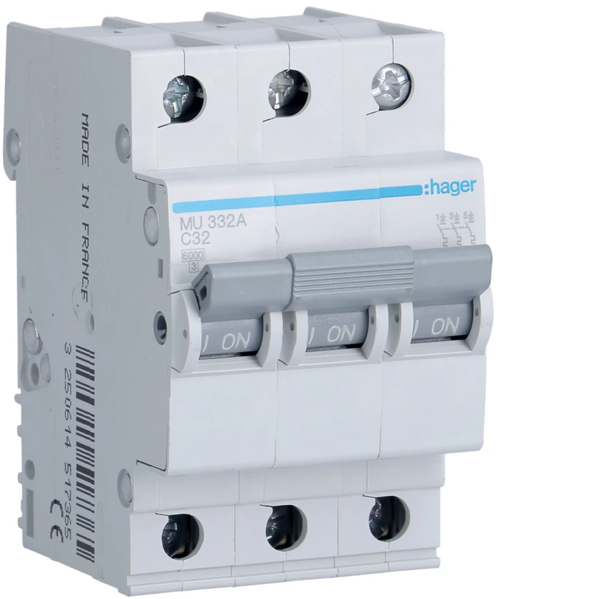 Cầu dao tự động loại nhỏ MCB 3P 6kA type C - MU