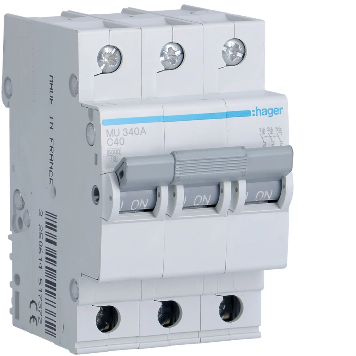 Cầu dao tự động loại nhỏ MCB 3P 6kA type C - MU
