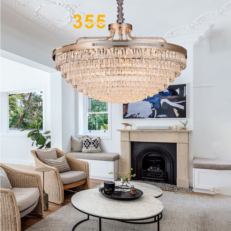 Đèn thả pha lê E14 - W800*H380