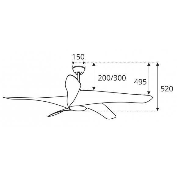 Quạt trần đèn 5 cánh Sinwa SW1717 Ø1524mm