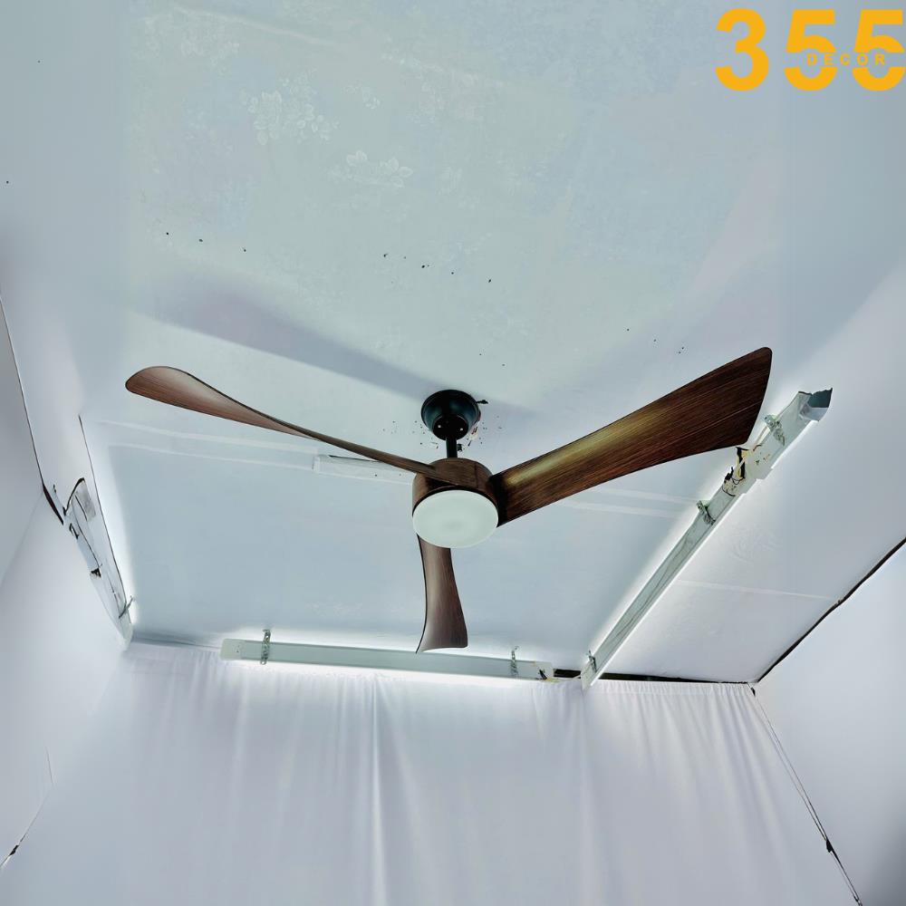 Quạt trần đèn 3 cánh 355 Decor QT53 Ø132cm