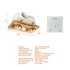 Đèn sưởi âm trần Nanoco NBHR201G 550W