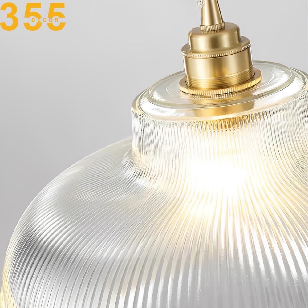 Đèn thả đồng chao thủy tinh 355 DECOR TT58