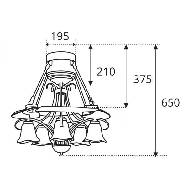 Quạt trần triển vọng Sinwa QY002 màu Niken