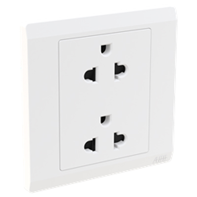 Bộ ổ cắm đôi ABB Inora BL225 3 chấu 16A