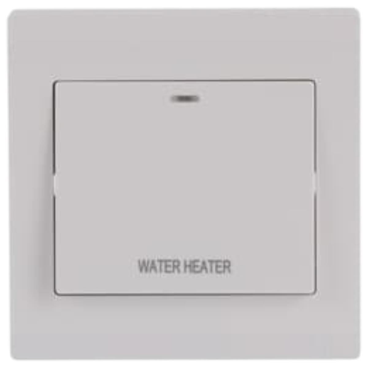 Bộ công tắc máy nước nóng ABB Inora BL180WH 2 cực 20AX có đèn Led