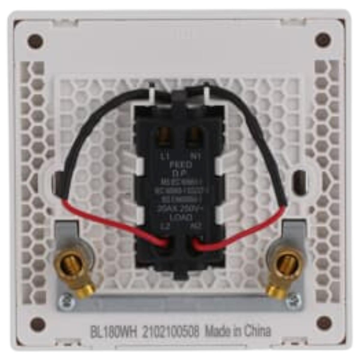 Bộ công tắc máy nước nóng ABB Inora BL180WH 2 cực 20AX có đèn Led