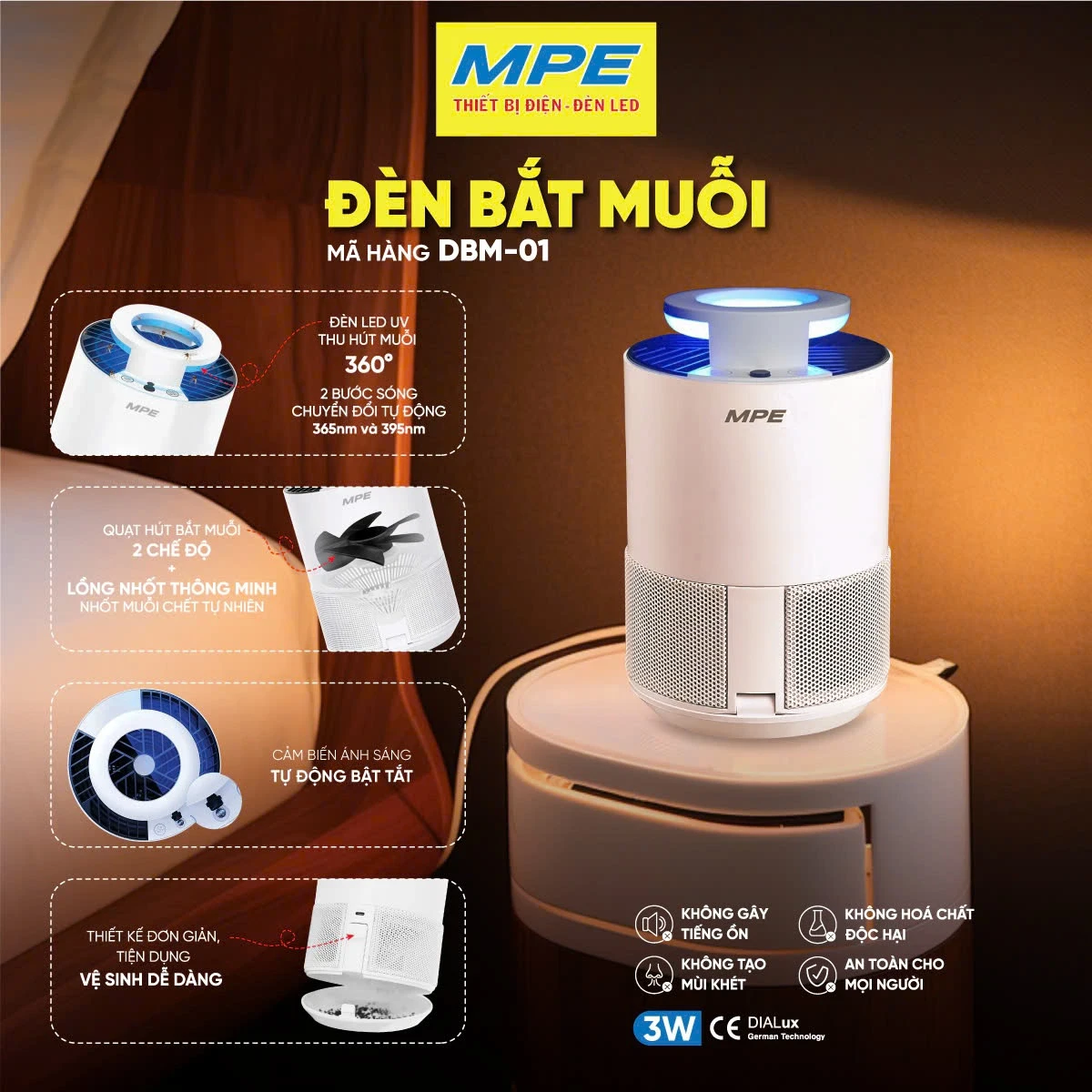 Đèn bắt muỗi MPE DBM-01