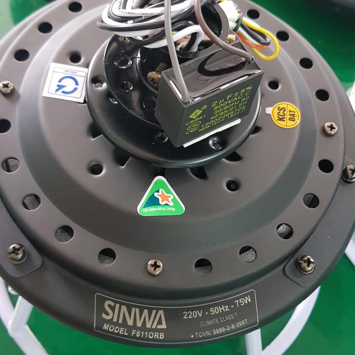 Quạt trần Sinwa 3 cánh gỗ F611 ORB