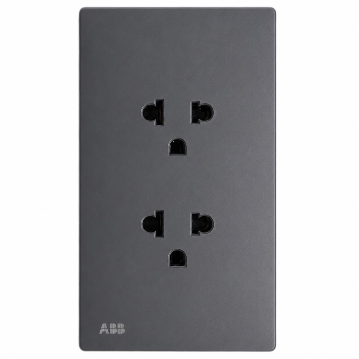 Bộ ổ cắm đôi 3 chấu 16A ABB, tràn viền