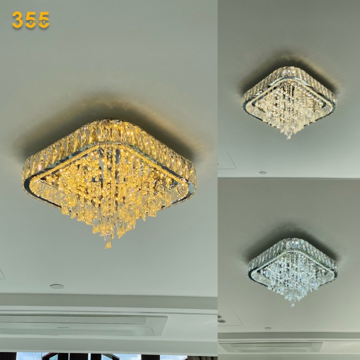 Đèn ốp trần pha lê OTPL6384VUÔNG