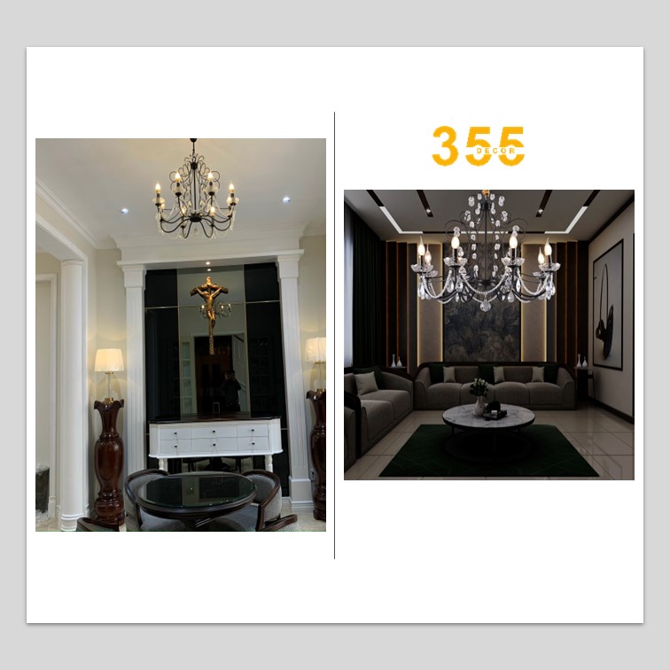 Đèn chùm nến Ø720*H550, E14*8