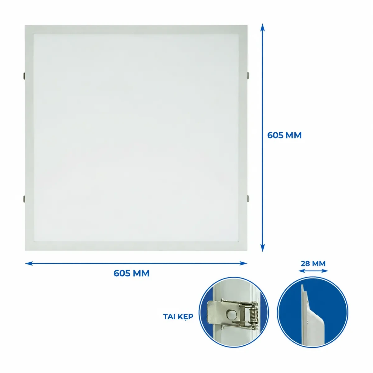 Đèn Led Panel tấm OS có tai TLC Lighting TLC-TOS-CT-60X60 48W