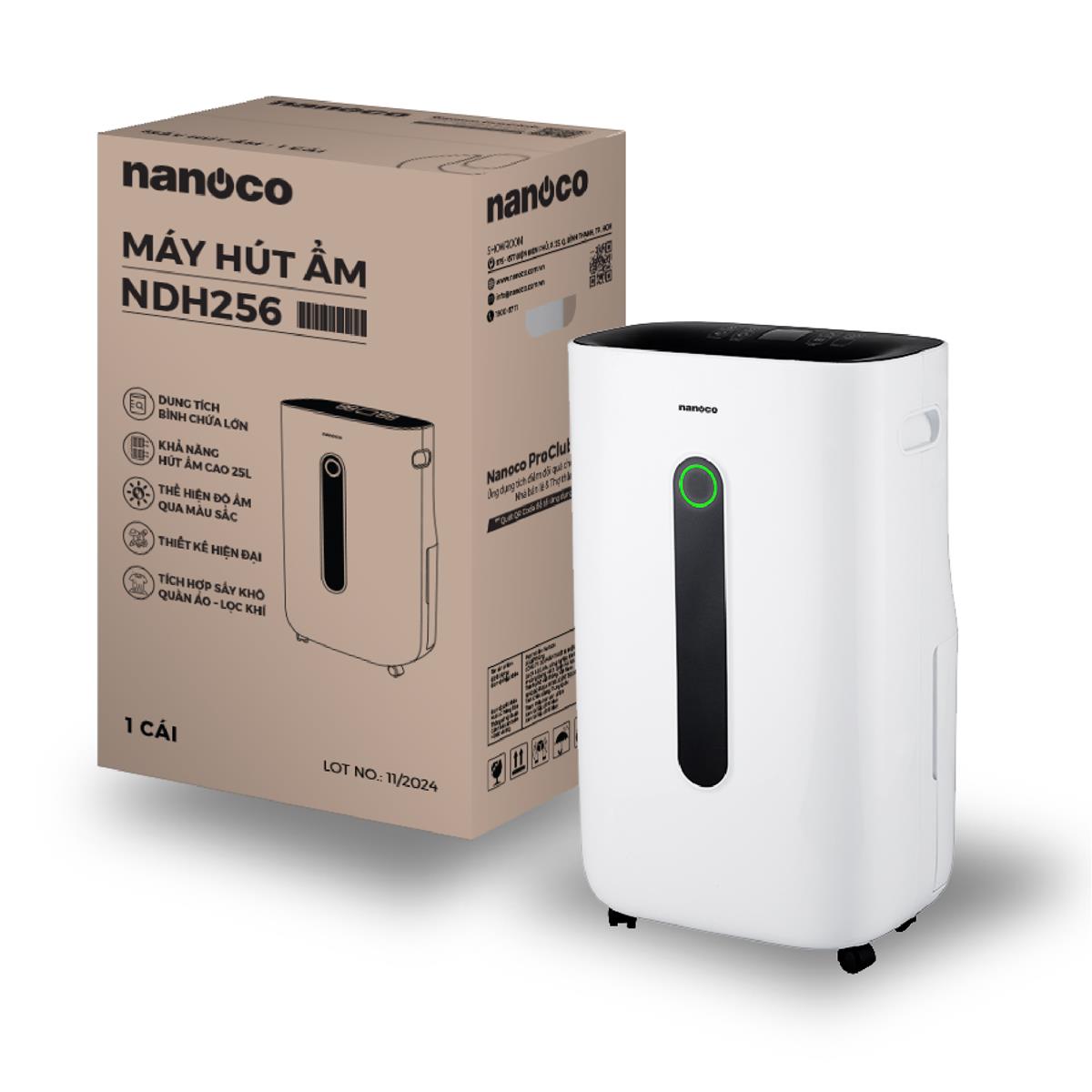 Máy Hút Ẩm Nanoco NDH256