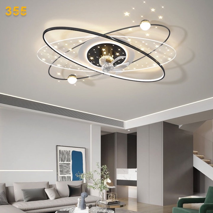 Đèn quạt đảo ốp trần 355 DECOR OTQ8310 L600*W500