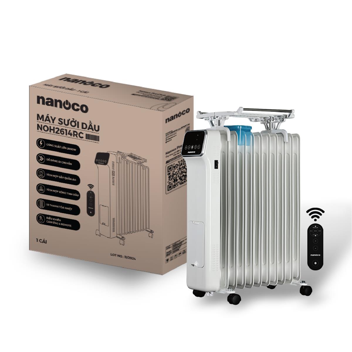 Máy Sưởi Dầu Nanoco NOH2614RC