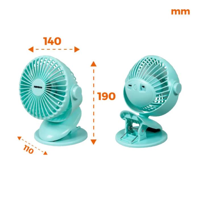 Quạt kẹp NRF5210G (màu xanh) Nanoco