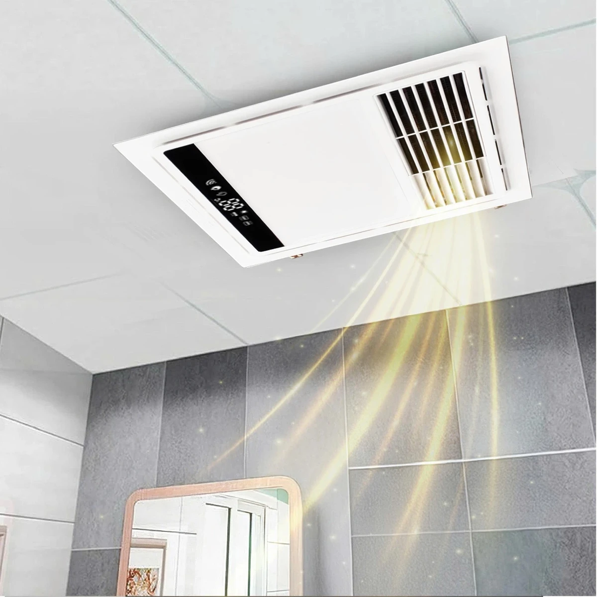 Đèn điều hòa phòng tắm âm trần Rạng Đông DHPT02 300x300/2050W