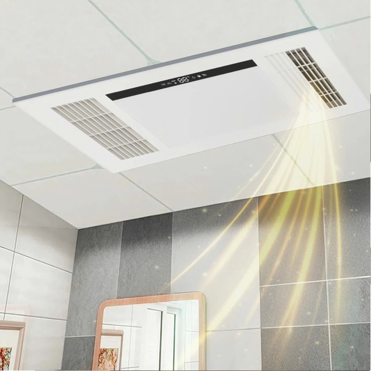 Đèn điều hòa phòng tắm âm trần Rạng Đông DHPT02 350x650/2500W