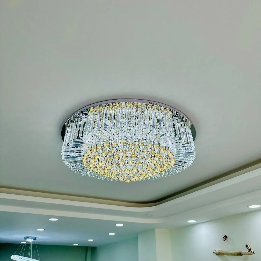Đèn ốp trần pha lê 355 Decor OTPL3514 LED 3 CĐ