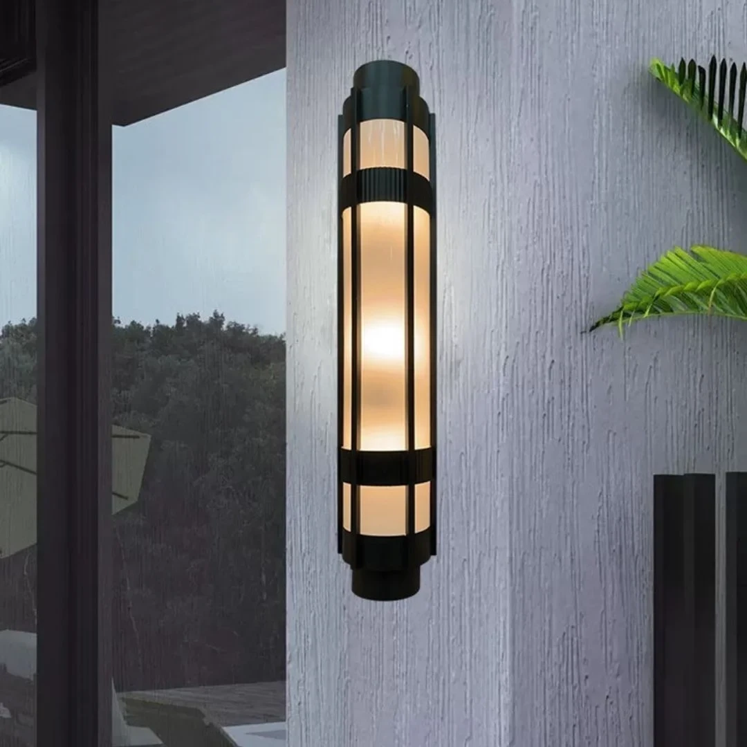 Đèn vách thân nhôm + mica L180*H800 - E27*4