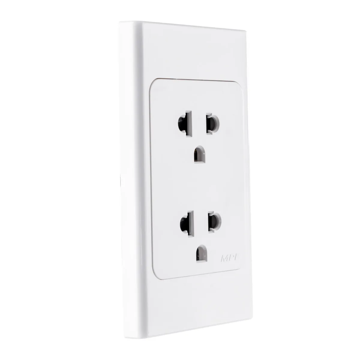 Ổ cắm đôi 3 chấu MPE A20UES2N đế liền 16A