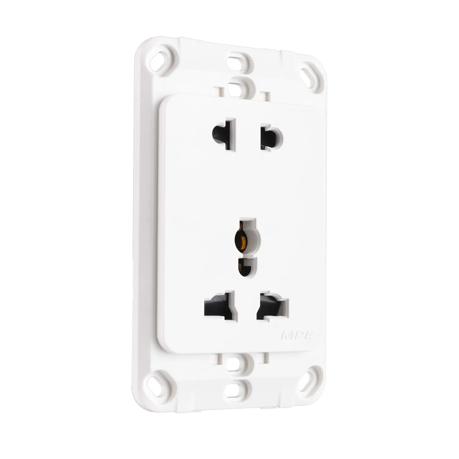 Bộ ổ cắm đơn MPE 2 chấu và ổ cắm đa năng 16A A20US2MN