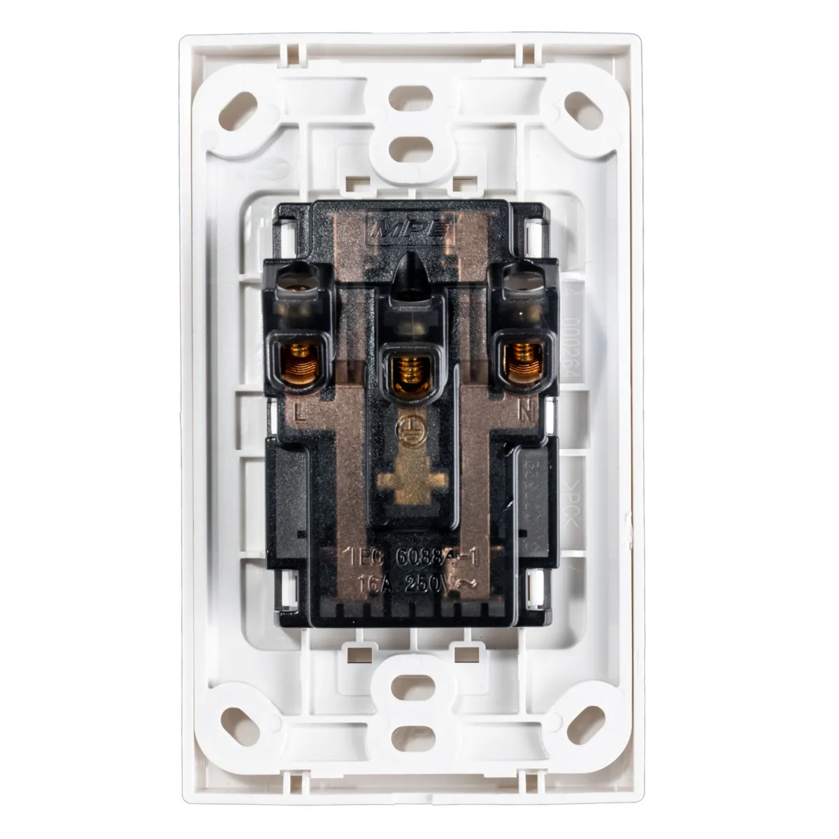 Bộ ổ cắm đơn MPE 2 chấu và ổ cắm đa năng 16A A20US2MN